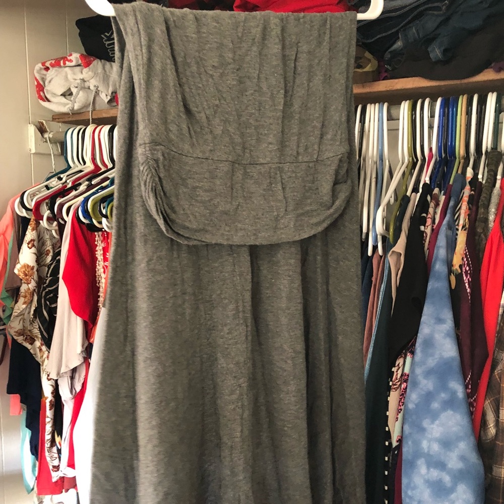 Gray maxi skirt